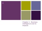 Lecture Business intelligence: Practices, technologies, and management – Chapter 1: Business intelligence and its impacts
