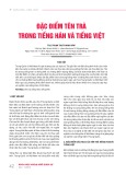 Đặc điểm tên trà trong tiếng Hán và tiếng Việt