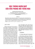 Đặc trưng ngôn ngữ của văn phong nói tiếng Nga