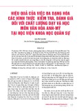 Hiệu quả của việc đa dạng hóa các hình thức kiểm tra, đánh giá đối với chất lượng dạy và học môn Văn hóa Anh - Mỹ tại Học viện Khoa học Quân sự