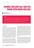 Phương tiện biểu đạt cảm xúc trong diễn ngôn văn học