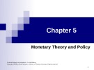 Lecture Financial markets and institutions - Chapter 5: Monetary theory and policy
