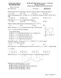 Đề thi thử THPT QG môn Toán năm 2019 lần 2 - Sở GD&ĐT Nghệ An - Mã đề 117