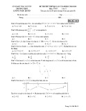 Đề thi thử THPT QG môn Toán năm 2019 lần 2 - Sở GD&ĐT Thái Nguyên - Mã đề 013