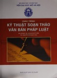 Giáo trình Kỹ thuật soạn thảo văn bản pháp luật