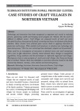 Technology institutions in small producers’ clusters: Case studies of craft villages in Northern Vietnam