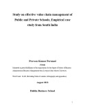 Master of Business Administration: Study on effective value chain management of Public and Private Schools; Empirical case study from South India