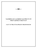 Luận văn Thạc sĩ Quản trị kinh doanh: Tạo động lực lao động tại Công ty cổ phần tập đoàn Thái Tuấn