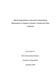 Master Thesis in Economics: Hybrid Segmentation as Pursued by International Supermarkets to Segment Customers: Ireland and China Compared