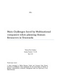 Master Thesis in Economics: Main Challenges faced by Multinational companies when planning Human Resources in Venezuela