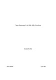 Master Thesis in Economics: Change management in the office of the ombudsman