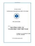 Đề tài: Nợ công châu Âu và bài học cho Việt Nam