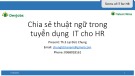 Chia sẻ thuật ngữ IT dành cho HR