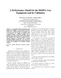 A performance model for the HSDPA user equipment and its validation