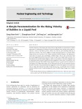A simple parameterization for the rising velocity of bubbles in a liquid pool