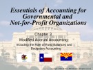 Lecture Essentials of accounting for governmental and not-for-profit organizations (12/e) – Chapter 3: Modified accrual accounting