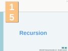 Lecture Object Oriented Programing - Chapter 15: Recursion