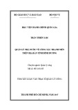 Tóm tắt Luận văn thạc sĩ Quản lý công: Quản lý nhà nước về công tác thanh niên trên địa bàn tỉnh Bình Dương