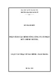 Luận văn thạc sĩ Tài chính Ngân hàng: Phân tích tài chính Tổng Công ty cổ phần Bưu chính Viettel