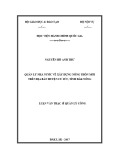 Luận văn thạc sĩ Quản lý công: Quản lý nhà nước về xây dựng nông thôn mới trên địa bàn huyện Cư Jút, tỉnh Đắk Nông