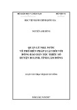 Luận văn thạc sĩ Quản lý công: Quản lý nhà nước về phổ biến pháp luật đối với đồng bào dân tộc thiểu số huyện Di Linh, tỉnh Lâm Đồng