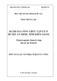 Tóm tắt Luận văn thạc sĩ Quản lý công: Đánh giá công chức cấp xã ở huyện An Minh, tỉnh Kiên Giang