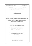 Luận văn thạc sĩ Quản lý công: Nâng cao năng lực thực thi công vụ công chức thị xã Hương Thủy, tỉnh Thừa Thiên Huế