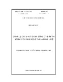 Luận văn thạc sĩ Tài chính ngân hàng: Quản lý chi đầu tư xây dựng cơ bản từ ngân sách nhà nước tại Đại học Huế