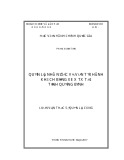 Luận văn thạc sĩ Quản lý công: Quản lý nhà nước về vận tải hành khách bằng xe ô tô tại tỉnh Quảng Bình