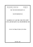 Luận văn thạc sĩ Quản lý công: Tạo động lực làm việc cho công chức cấp xã, huyện Quốc Oai, Thành phố Hà Nội