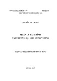 Luận văn thạc sĩ Tài chính Ngân hàng: Quản lý tài chính tại Trường Đại học Hùng Vương