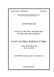 Luận văn thạc sĩ Quản lý công: Năng lực viên chức Viện Khoa học Tổ chức Nhà nước, Bộ Nội vụ