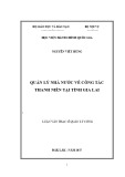 Luận văn thạc sĩ Quản lý công: Quản lý nhà nước về công tác thanh niên tại tỉnh Gia Lai