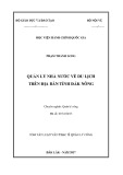 Tóm tắt Luận văn thạc sĩ Quản lý công: Quản lý nhà nước về du lịch trên địa bàn tỉnh Đắk Nông