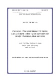 Luận văn thạc sĩ Quản lý công: Ứng dụng Công nghệ thông tin trong cải cách hành chính tại Ủy ban nhân dân huyện Yên Phong, tỉnh Bắc Ninh