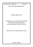 Tóm tắt Luận văn thạc sĩ Quản lý công: Giải pháp quản lý nhà nước về phát triển nông thôn ở tỉnh Xiêng Khoảng, Cộng hòa dân chủ nhân dân Lào