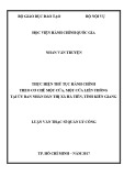 Luận văn thạc sĩ Quản lý công: Thực hiện thủ tục hành chính theo cơ chế một cửa, một cửa liên thông tại Ủy ban nhân dân Thị xã Hà Tiên, tỉnh Kiên Giang