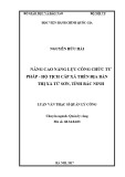 Luận văn thạc sĩ Quản lý công: Nâng cao năng lực công chức tư pháp – hộ tịch cấp xã trên địa bàn thị xã Từ Sơn, tỉnh Bắc Ninh