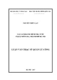 Luận văn thạc sĩ Quản lý công: Cải cách hành chính nhà nước ở quận Đống Đa, thành phố Hà Nội