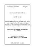 Tóm tắt Luận văn thạc sĩ Luật học: Trách nhiệm của các chủ thể liên quan trong xây dựng văn bản quy phạm pháp luật của chính quyền tỉnh Phú Yên