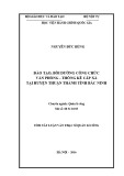 Tóm tắt Luận văn thạc sĩ Quản lý công: Đào tạo, bồi dưỡng công chức Văn phòng - Thống kê cấp xã tại Thuận Thành