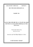 Tóm tắt Luận văn thạc sĩ Quản lý công: Quản lý nhà nước đối với các tổ chức phi chính phủ nước ngoài hoạt động trên địa bàn tỉnh Kiên Giang