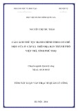 Tóm tắt Luận văn thạc sĩ Quản lý công: Cải cách thủ tục hành chính theo cơ chế một cửa ở cấp xã trên địa bàn thành phố Việt Trì, tỉnh Phú Thọ