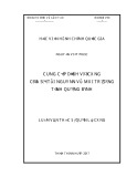 Luận văn thạc sĩ Quản lý công: Cung cấp dịch vụ công của Sở Tài nguyên và Môi trường tỉnh Quảng Bình