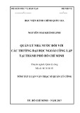 Tóm tắt Luận văn thạc sĩ Quản lý công: Quản nhà nước đối với các trường đại học ngoài công lập tại Thành phố Hồ Chí Minh