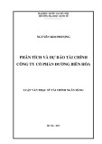 Luận văn thạc sĩ Tài chính Ngân hàng: Phân tích và dự báo tài chính Công ty Cổ phần Đường Biên Hòa