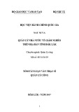 Tóm tắt Luận văn thạc sĩ Quản lý công: Quản lý nhà nước về giảm nghèo trên địa bàn Tỉnh Đắk Lắk