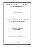 Tóm tắt Luận văn thạc sĩ Quản lý công: Năng lực công chức Văn phòng - thống kê các xã miền núi tỉnh Vĩnh Phúc