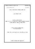 Tóm tắt Luận văn thạc sĩ Quản lý công: Quản lý nhà nước đối với các tổ chức phi chính phủ nước ngoài trên địa bàn tỉnh Quảng Bình