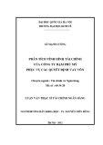 Luận văn thạc sĩ Tài chính Ngân hàng: Phân tích tình hình tài chính của Công ty Đạm Phú Mỹ phục vụ các quyết định vay vốn